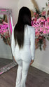 White Push Up Flare Trousers